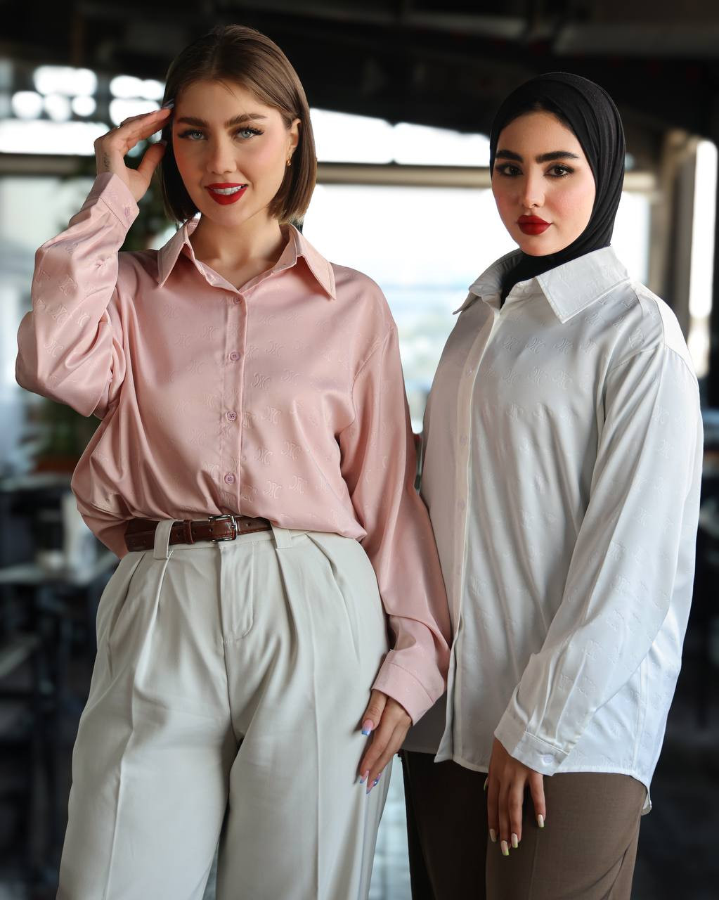 قميص ستن فري سايز