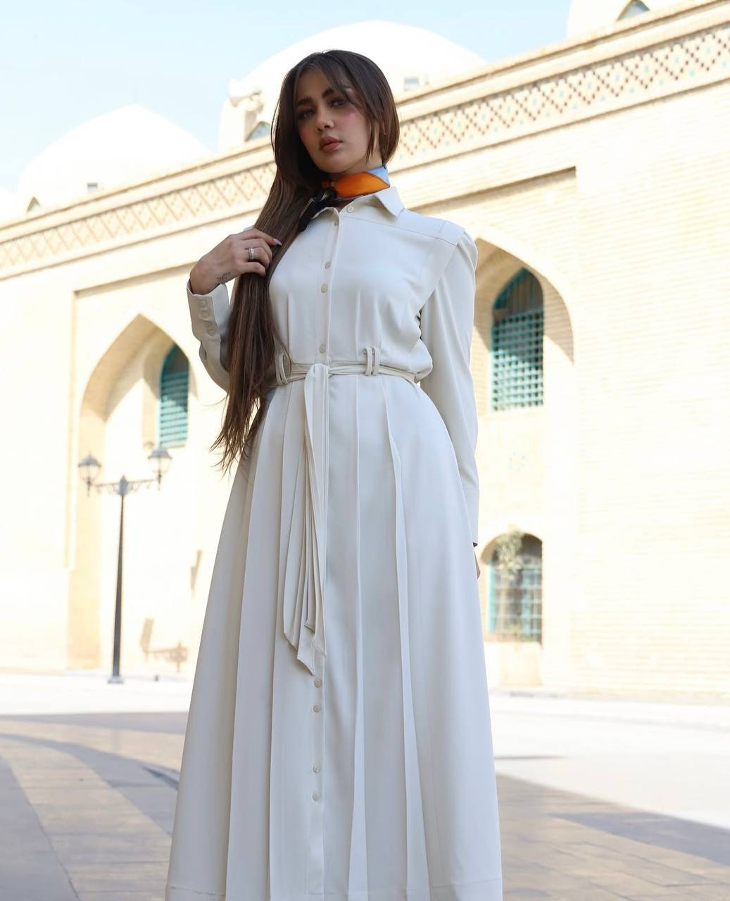 فستان كريب صيفي